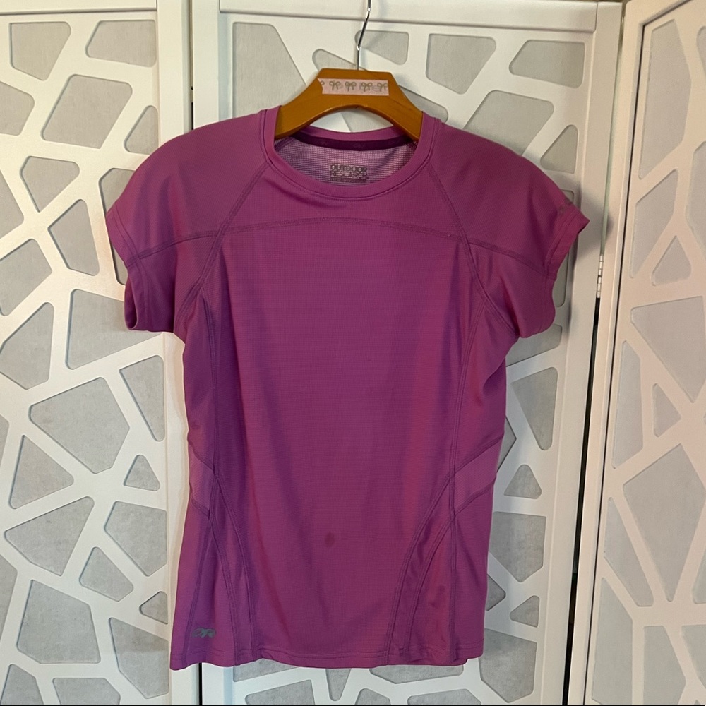 Outdoor research pink hiking top